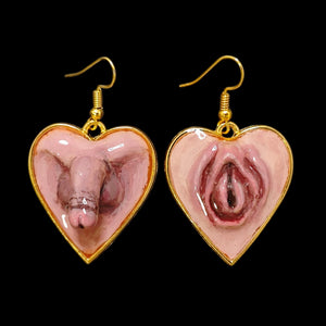 Body Form Earrings β Handmade Clay & Resin Surreal Statement Jewelry, Sculptural Body-Inspired Wearable Art with Zinc Alloy Hooks