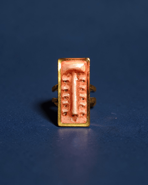Face with Many Eyes Ring ā Handmade Clay & Resin Surreal Statement Jewelry, Sculptural Fantasy Wearable Art with Adjustable Stainless Steel Band - SAMA