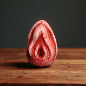 Feminine Form Ring β Handmade Clay & Resin Surreal Body-Inspired Statement Jewelry, Sculptural Wearable Art on Adjustable Stainless Steel