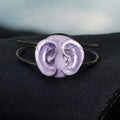 Two Ears Bracelet ā Handmade Clay & Resin Surreal Statement Jewelry, Sculptural Artistic Wearable Art with Adjustable Copper Band OOAK