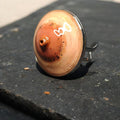 Body Form Ring ā Handmade Clay & Resin Surreal Statement Jewelry, Sculptural Body-Inspired Wearable Art on Adjustable Stainless Steel Band