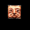 Gazing Man Ring ā Handmade Clay & Resin Surreal Statement Jewelry, Sculptural Artistic Wearable Art on Adjustable Stainless Steel Band OOAK