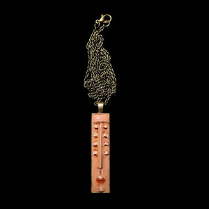 Eight Eyes Necklace ā Handmade Clay & Resin Surreal Statement Jewelry, Sculptural Fantasy Wearable Art with Alloy Pendant / Chain