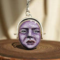 Two Faces Pendant – Handmade Clay Surreal Necklace, Mythic Statement Jewelry with 925 Sterling Silver Pendant / Chain OOAK