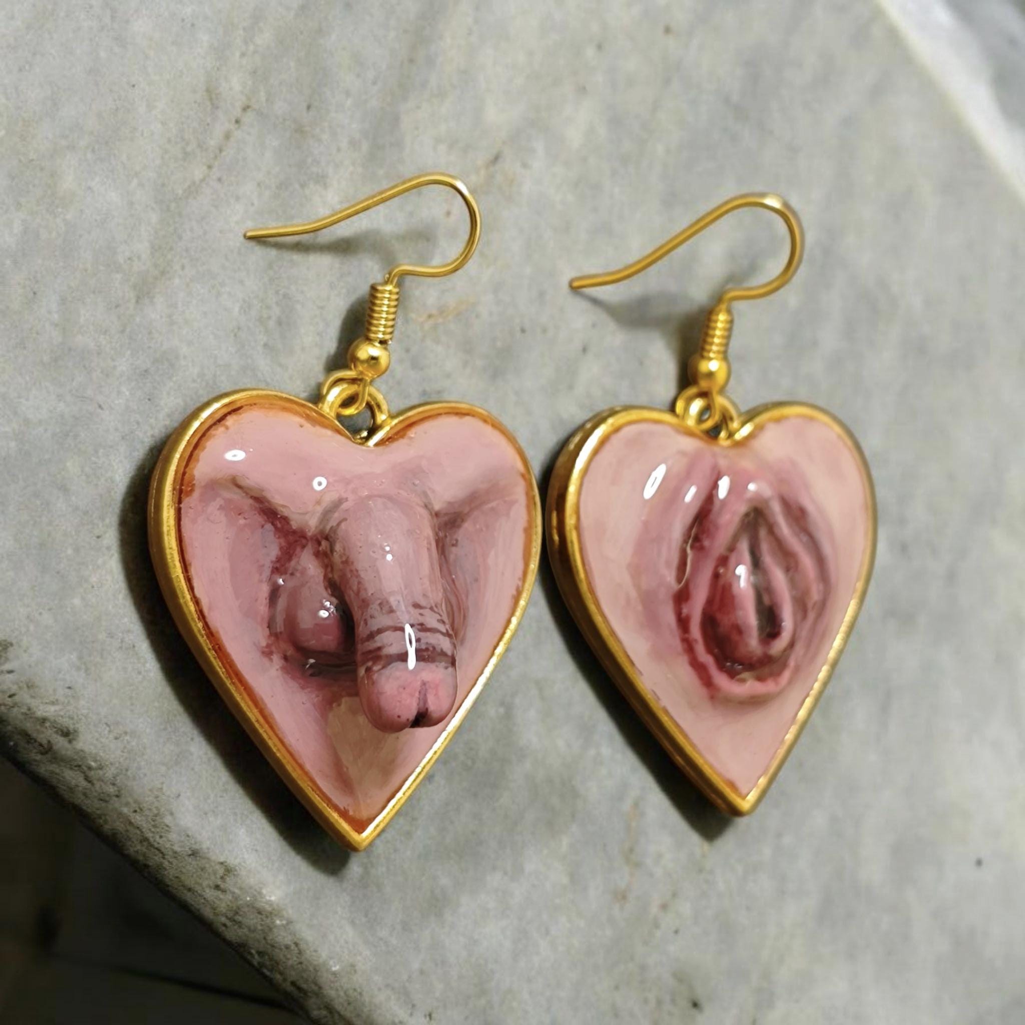 Body Form Earrings ā Handmade Clay & Resin Surreal Statement Jewelry, Sculptural Body-Inspired Wearable Art with Zinc Alloy Hooks