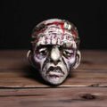 Frankenstein Ring – Handmade Clay Gothic Horror Statement Jewelry, Dark Surreal Sculptural Wearable Art, Adjustable Stainless Steel OOAK