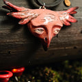 Bird Chimera Necklace ā Handmade Clay & Resin Surreal Statement Jewelry, Sculptural Wearable Art OOAK