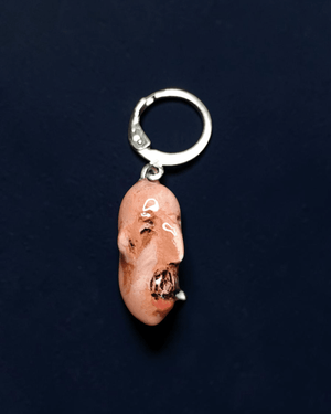 Watching the Horizon 10 Single Earring ā Handmade Clay & Resin Expressionist Statement Jewelry, Sculptural Wearable Art with Stainless Steel Hook - SAMA