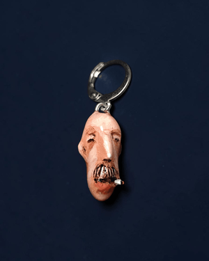 Watching the Horizon 10 Single Earring ā Handmade Clay & Resin Expressionist Statement Jewelry, Sculptural Wearable Art with Stainless Steel Hook - SAMA