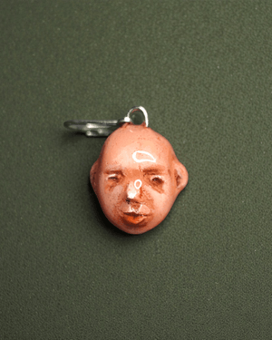 Watching the Horizon 4 Single Earring ā Handmade Clay Expressionist Statement Jewelry, Sculptural Wearable Art with Stainless Steel Hook - SAMA