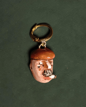 Watching the Horizon 7 Single Earring ā Handmade Clay & Resin Expressionist Statement Jewelry, Sculptural Wearable Art with Stainless Steel Hook - SAMA