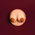 Feminine Body Form Pin Button – Handmade Clay & Resin Surreal Wearable Art with Stainless Steel Pin Back