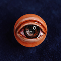 Eye Pin Button – Handmade Clay & Resin Surreal Wearable Art with Stainless Steel Pin Back