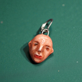 Watching the Horizon 3 Single Earring – Handmade Clay Expressionist Statement Jewelry, Sculptural Wearable Art with Stainless Steel Hook