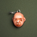 Watching the Horizon 4 Single Earring – Handmade Clay Expressionist Statement Jewelry, Sculptural Wearable Art with Stainless Steel Hook