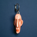Watching the Horizon 1 Single Earring – Handmade Clay Expressionist Statement Jewelry, Sculptural Wearable Art with Stainless Steel Hook