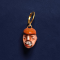 Watching the Horizon 7 Single Earring – Handmade Clay & Resin Expressionist Statement Jewelry, Sculptural Wearable Art with Stainless Steel Hook