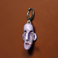 Watching the Horizon 8 Single Earring – Handmade Clay & Resin Expressionist Statement Jewelry, Sculptural Wearable Art with Stainless Steel Hook