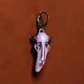 Watching the Horizon 9 Single Earring – Handmade Clay & Resin Expressionist Statement Jewelry, Sculptural Wearable Art with Stainless Steel Hook