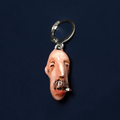 Watching the Horizon 10 Single Earring – Handmade Clay & Resin Expressionist Statement Jewelry, Sculptural Wearable Art with Stainless Steel Hook