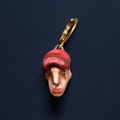Watching the Horizon 11 Single Earring – Handmade Clay & Resin Expressionist Statement Jewelry, Sculptural Wearable Art with Stainless Steel Hook