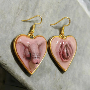 Body Form Earrings – Handmade Clay & Resin Surreal Statement Jewelry, Sculptural Body-Inspired Wearable Art with Zinc Alloy Hooks