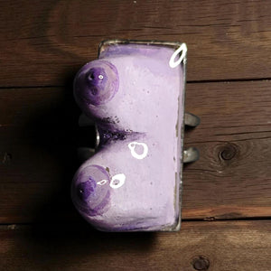 Body Form Ring – Handmade Clay & Resin Surreal Statement Jewelry, Sculptural Artistic Wearable Art on Adjustable Stainless Steel Band