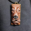Dog Human Chimera Necklace – Handmade Clay & Resin Surreal Statement Jewelry, Sculptural Fantasy Wearable Art OOAK