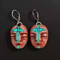 Eye Chakra Glow Earrings – Handmade Clay & Resin Surreal Statement Jewelry, Fantasy Sculptural Wearable Art with Stainless Steel Hooks OOAK