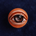 Eye Pin Button – Handmade Clay & Resin Surreal Wearable Art with Stainless Steel Pin Back - SAMA