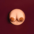 Feminine Body Form Pin Button – Handmade Clay & Resin Surreal Wearable Art with Stainless Steel Pin Back - SAMA