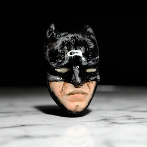 Glowing Eyes Ring – Handmade Clay & Resin Dark Fantasy Statement Jewelry, Mysterious Wearable Art on Adjustable Stainless Steel Band OOAK