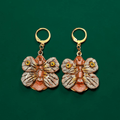 Human Butterfly Face Earrings – Handmade Clay & Resin Surreal Statement Jewelry, Sculptural Wearable Art with Stainless Steel Hooks - SAMA