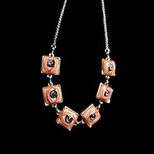 Six Eyes Necklace – Handmade Clay & Resin Surreal Statement Jewelry, Sculptural Fantasy Wearable Art with Stainless Steel Pendant / Chain