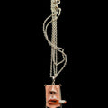 Smoking Necklace – Handmade Clay & Resin Surreal Statement Jewelry, Sculptural Wearable Art with Sterling Silver S925 Pendant / Chain