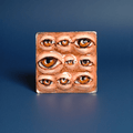Many Eyes Ring – Handmade Clay & Resin Surreal Statement Jewelry with Adjustable Stainless Steel Band - SAMA