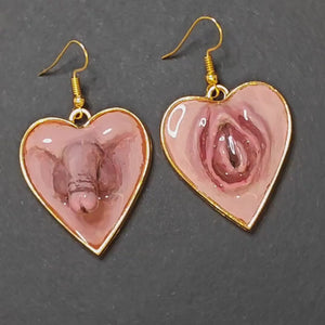 Body Form Earrings – Handmade Clay & Resin Surreal Statement Jewelry, Sculptural Body-Inspired Wearable Art with Zinc Alloy Hooks