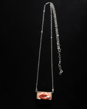 Smoking Cigar Necklace – Handmade Clay & Resin Surreal Statement Jewelry, Sculptural Fantasy Wearable Art with Stainless Steel Chain / Pendant - SAMA