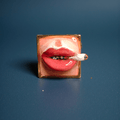 Smoking Cigar Ring – Handmade Clay & Resin Surreal Statement Jewelry with Adjustable Stainless Steel Band - SAMA