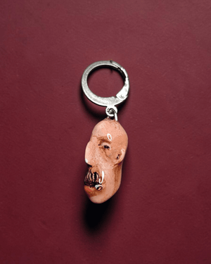 Watching the Horizon 10 Single Earring – Handmade Clay & Resin Expressionist Statement Jewelry, Sculptural Wearable Art with Stainless Steel Hook - SAMA