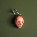 Watching the Horizon 2 Single Earring – Handmade Clay Expressionist Statement Jewelry, Sculptural Wearable Art with Stainless Steel Hook - SAMA
