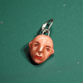Watching the Horizon 3 Single Earring – Handmade Clay Expressionist Statement Jewelry, Sculptural Wearable Art with Stainless Steel Hook - SAMA