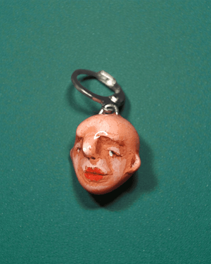 Watching the Horizon 5 Single Earring – Handmade Clay Expressionist Statement Jewelry, Sculptural Wearable Art with Stainless Steel Hook - SAMA