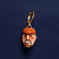 Watching the Horizon 7 Single Earring – Handmade Clay & Resin Expressionist Statement Jewelry, Sculptural Wearable Art with Stainless Steel Hook - SAMA